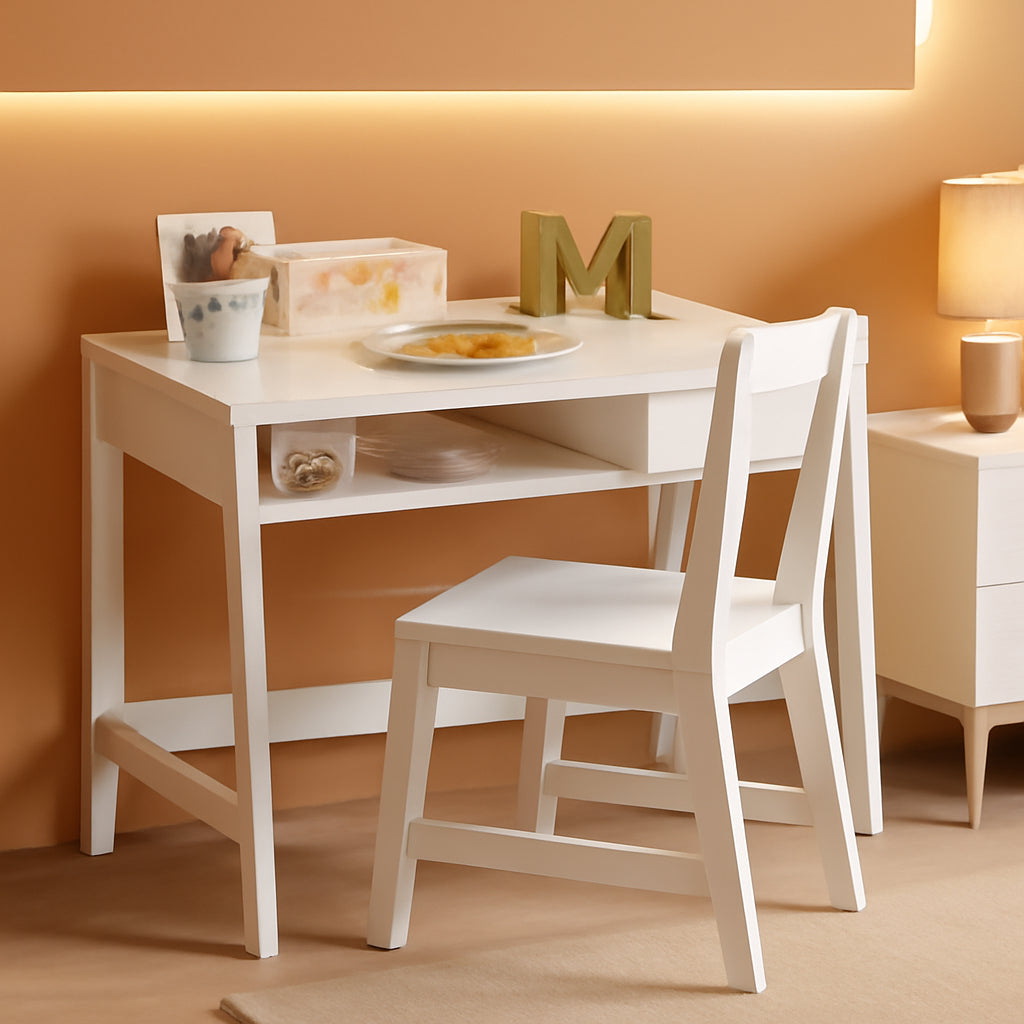 Kids Desk and Chair Set With Storage Drawers for Study