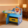 Baby Shark Kids Desk Chair With Storage Bin For Learning