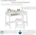 Kids Desk and Chair Set With Storage Drawers for Study